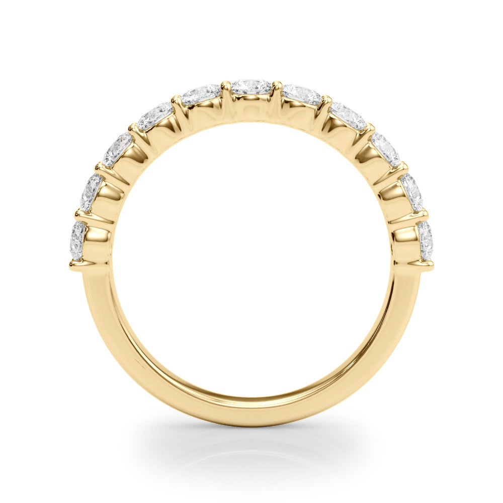 1.00 ctw. Classic Shared Prong Half Way Round Diamond Wedding Ring-VIRABYANI